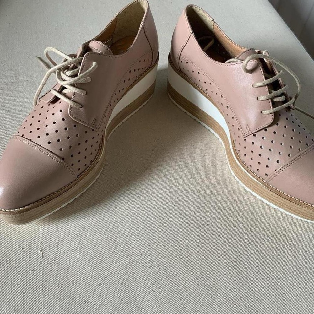 Janet Sport by Janet & Janet wedged oxfords leather shoes size 38 US 7.5…
